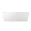 Baignoire de trempage autoportante à surface solide de 67 pouces, blanc mat, forme ergonomique pour une séance de bain relaxante