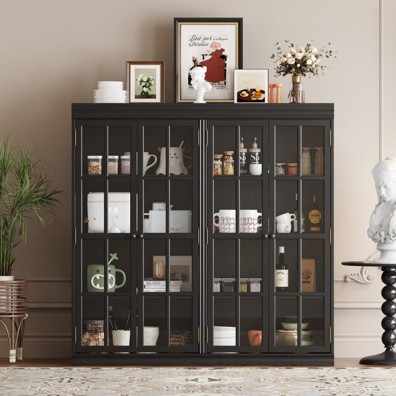 Buffet 47,2 po avec 4 portes en verre