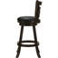 De 2 tabourets de bar pivotants - Finition, siège en cuir noir, siège tendance et tendance (2)