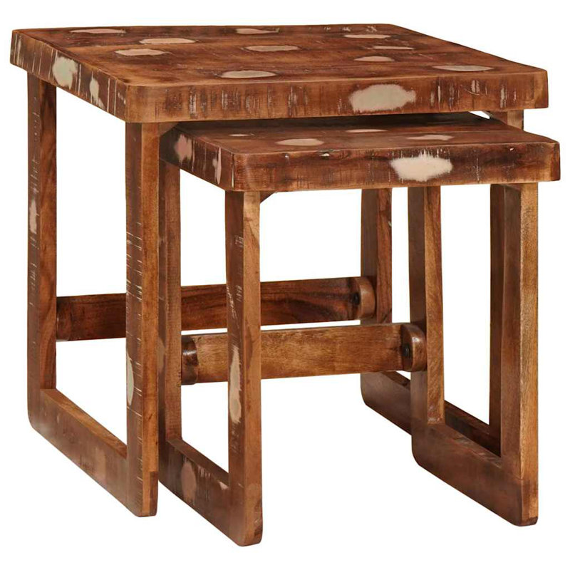 Solid Wood, Distressed Brown