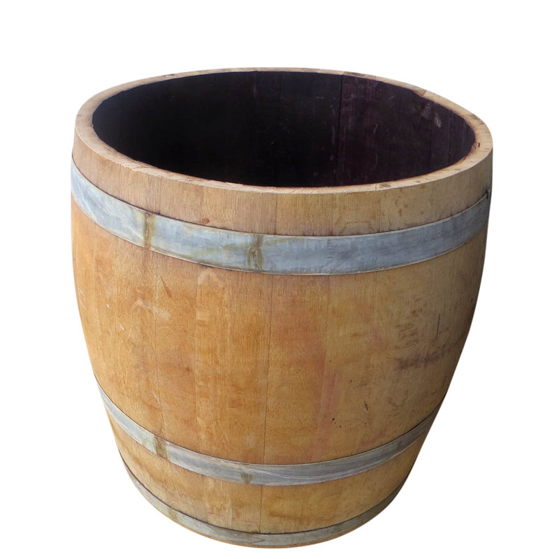 Wood Barrel Planter