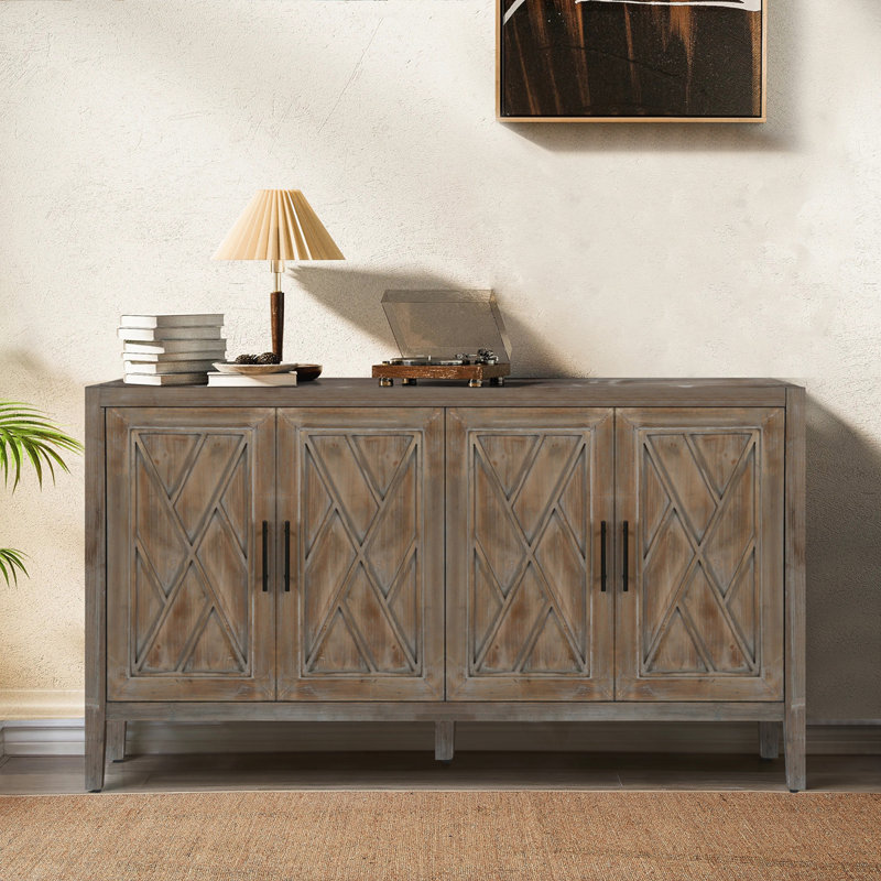 Armoire d'appoint 60 pouces Modern Farmhouse, Brun antique