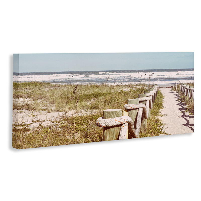 Art mural sur toile Eastern Beach Walkway par Stede Bonnett, H 13 po x l 30 po