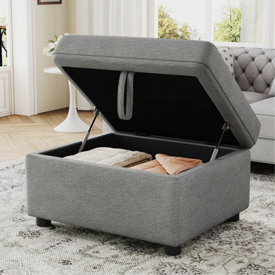 26,6 po en gris pour le salon et la chambre à coucher, rangement, siège en velours côtelé avec rangement mobile et confortable