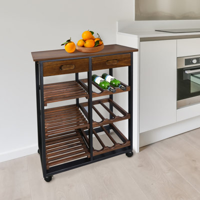 Solid Wood Kitchen Cart