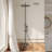 Gunmetal Gray Rain Shower Combo With Aluminum Panel & Handheld Spray-123109852