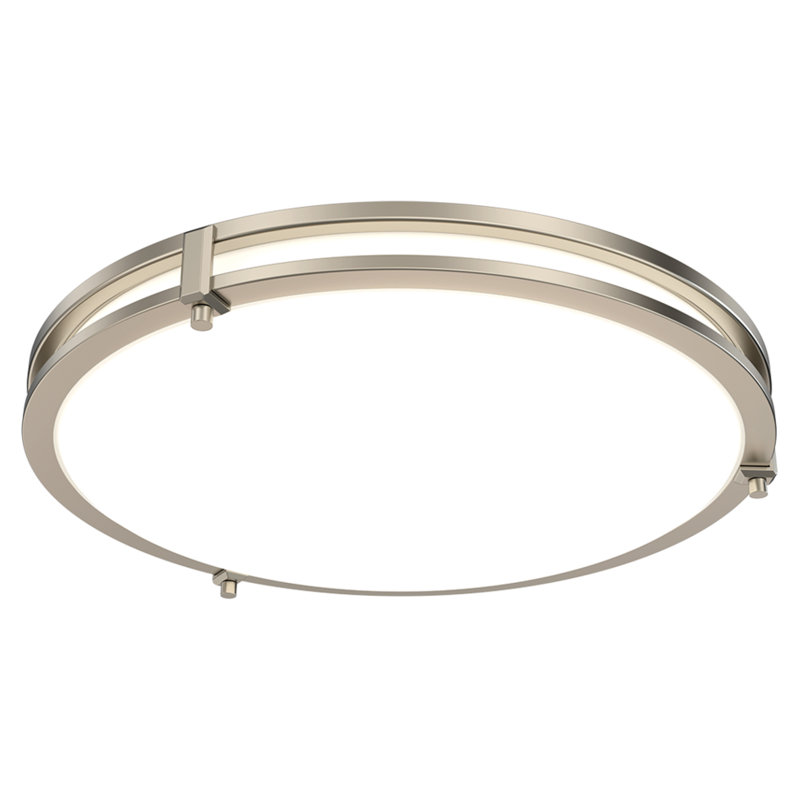 Dreden Acrylic LED Flush Mount, Nickel