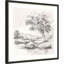 «Shadow Tree Beside Quiet Stream» par Luna Mavis, impression sur bois encadrée