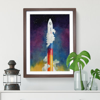 A Fascinating Spaceship Rocket - Wall Art