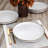 Elama Arthur 6 Piece Stoneware Dinner Plate Set In Bronze Rim-69056837