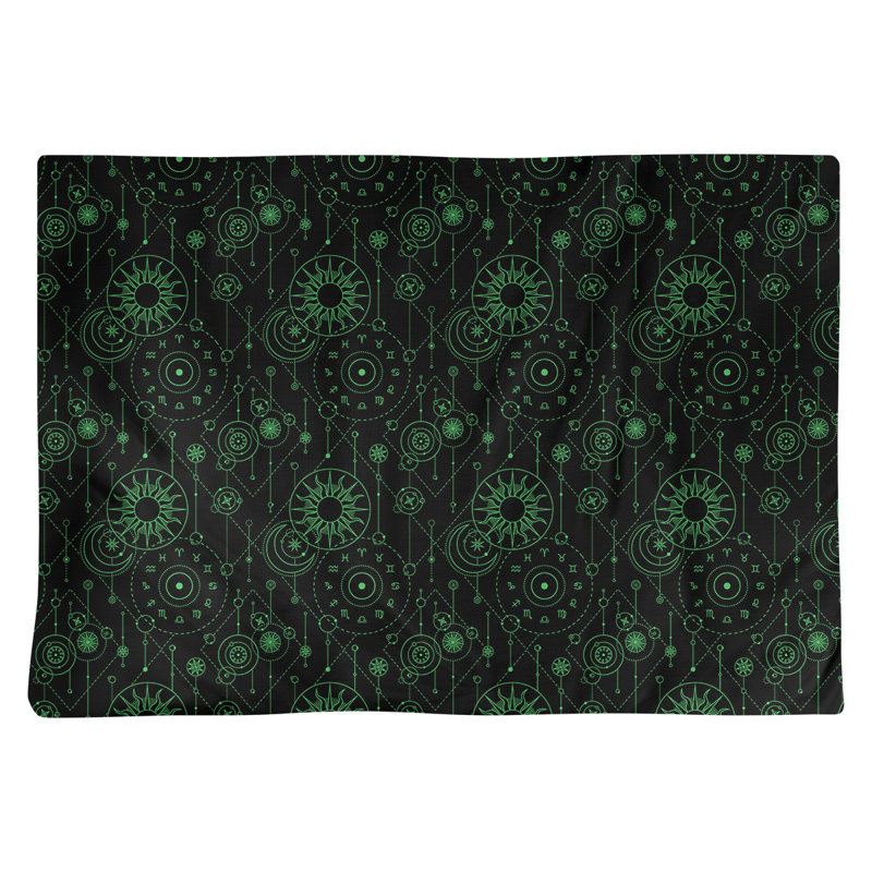 Napperon 18 "astrologie, Noir / Vert