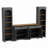3-Piece Mid-Century Storage Cabinet Set With Bookshelf And Adjustable Shelves-1964570971
