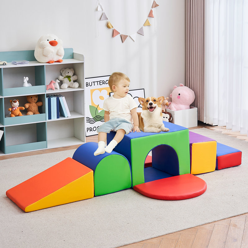 Linor Foam Climbing Blocks for Toddlers 1-3, 7Pcs Set