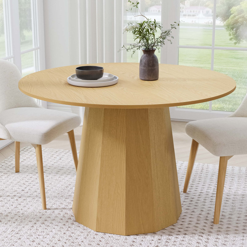 Table de salle à manger en bois massif, Chêne, H 30 po x L 46 po x l 46 po