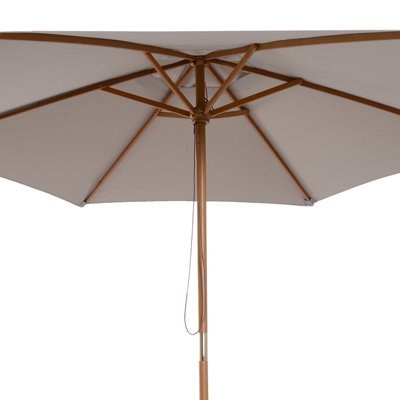 Lakewood Garden Parasol Pulley Operated Patio Umbrella