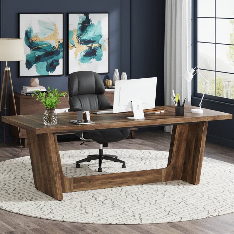 Table de travail 70,8 pouces, Brun