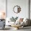 Miroir 30 po x 31 po avec cadre en bois brun foncé inégalé, salon, chambre à coucher, vestibule 29,75 po, style mural distinctif et éclairage