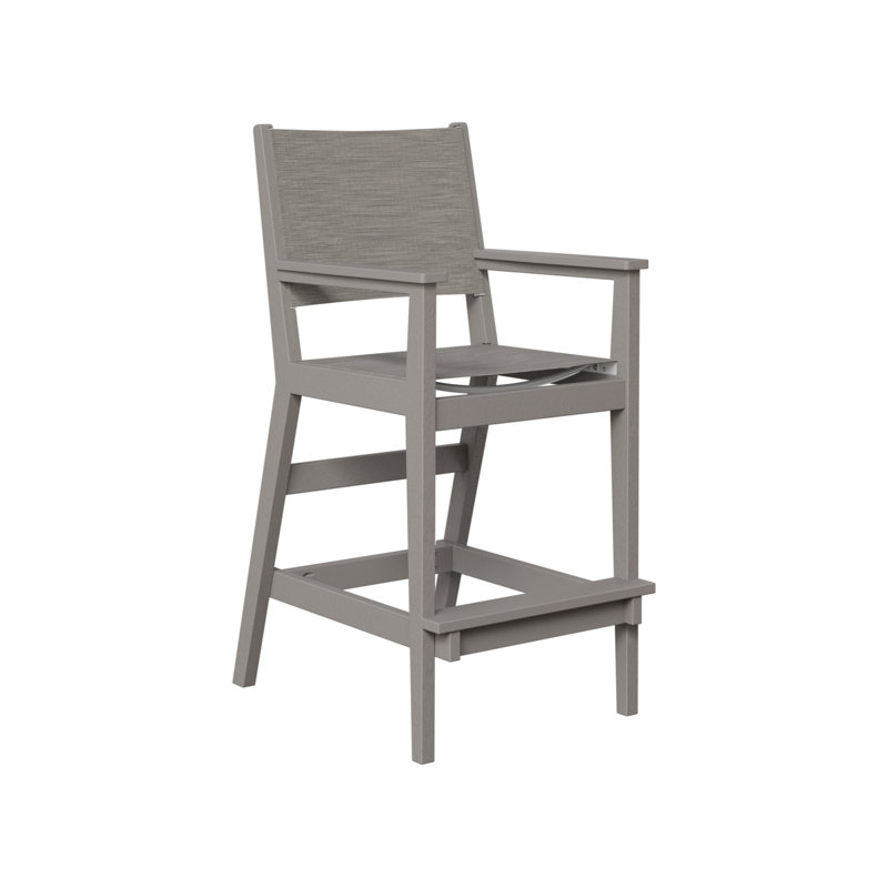 Chaise de bar berlinois Berlin, 27.5", Gris clair