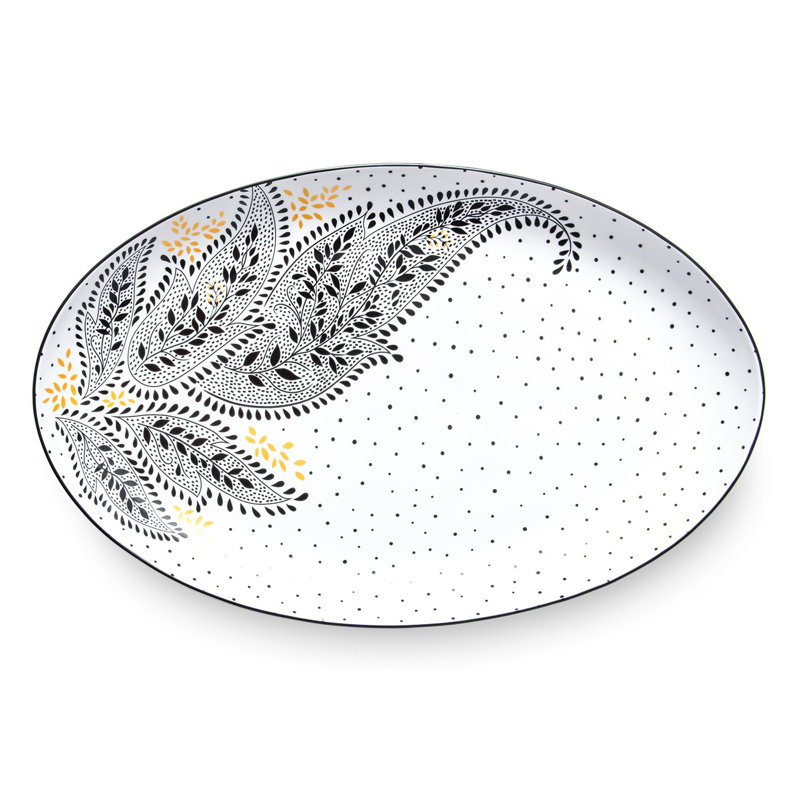 Sara Miller, Artisanne Noir - Serving Platter, 27.8 cm H x 43.4 cm L x 43.4 cm W