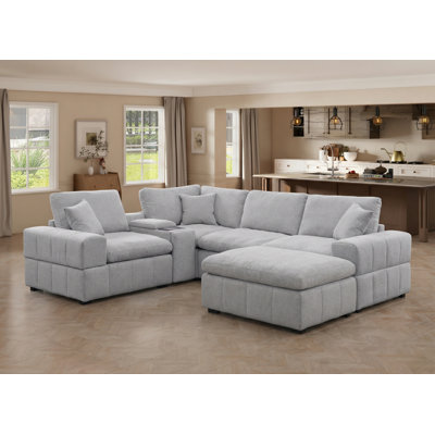 Canapé modulaire en chenille 6 pièces 5 pièces 5 places