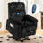 Electric Recliner With Armrests, Ergonomic Square & Electric Massage Backrest, Soft Upholstery & Storage Side Pockets For Living Rooms, Dens & Theaters-783575562