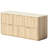 Elaren Faux Travertine 5 Drawers Dresser 52" Wide Modern Wood Chest For Bedroom Living Room