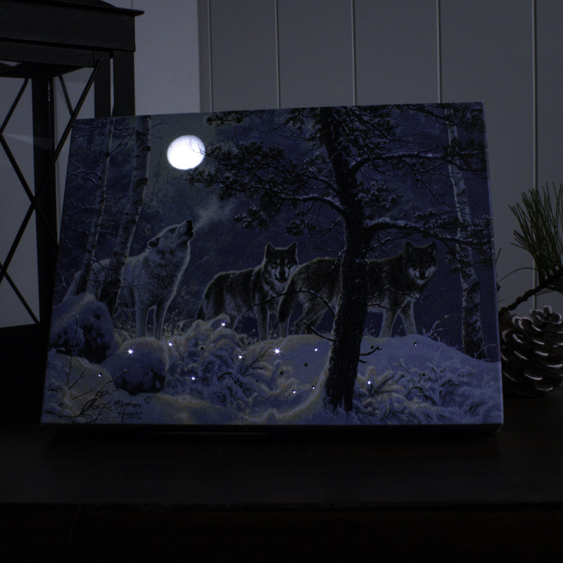 Under The Moonlight 8x6 Lighted Tabletop Canvas