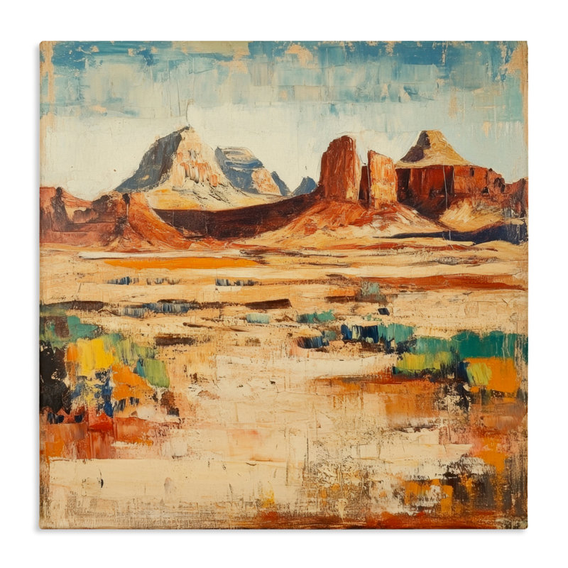 Wild West Desert Impression, conception par Petal Prints Design, 36" H x 36" W