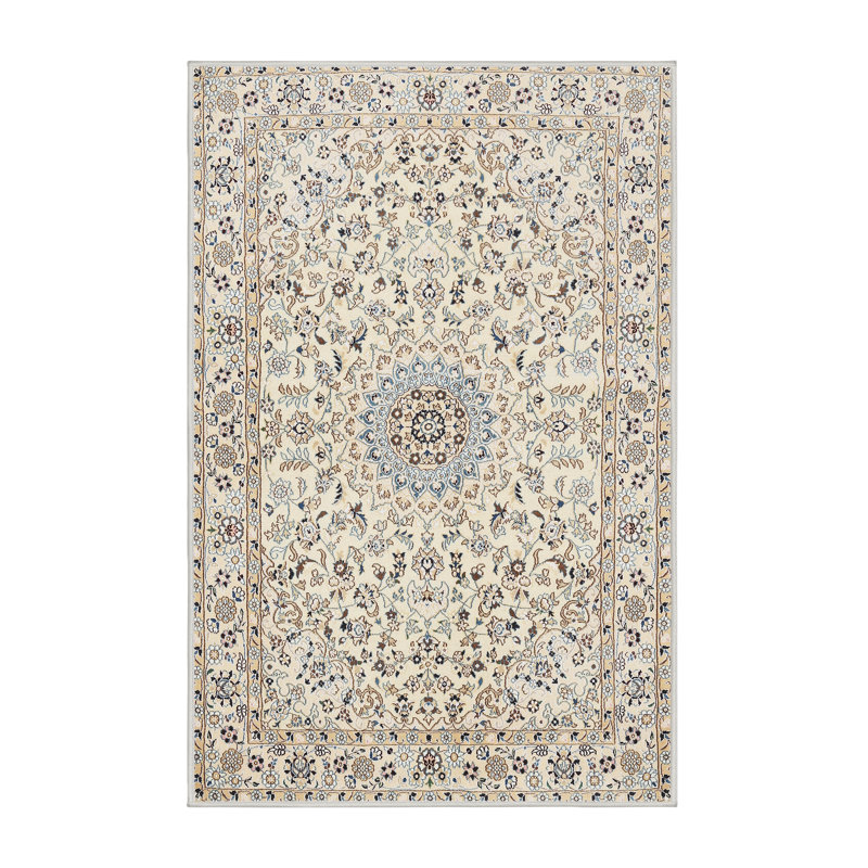 Tapis oriental gris et beige, Rectangle 5 pi x 7 pi