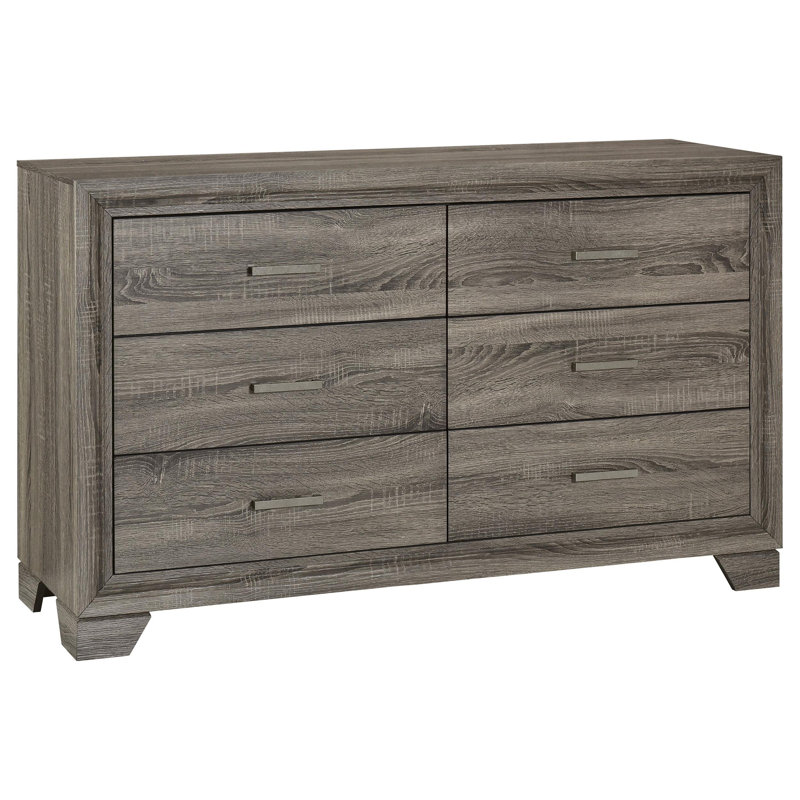 Commode 6 tiroirs Asala Chêne brun