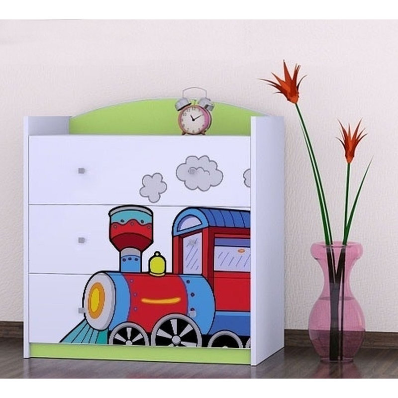 Nicks 3 Drawer Chest, Green