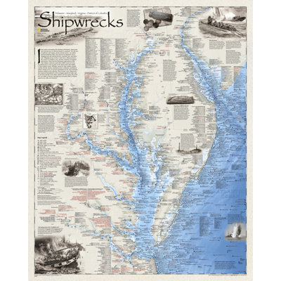 Shipwrecks of Delmarva Wall Map