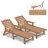 HDPE Outdoor Chaise Lounge, 5‑Position Adjustable Recliner with Rolling Wheels & Built‑In Cup Holder, Weather Resistant for Patio, Pool, Garden & Backyard-2090656752-2096513491