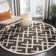 Fung Hand Woven Flat Weave Wool/Cotton Geometric Rug in Brown/Ivory