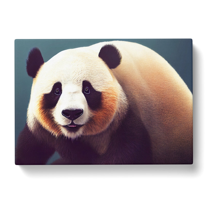Delightful Panda - Wrapped Canvas, 35cm H x 50cm W x 3cm D