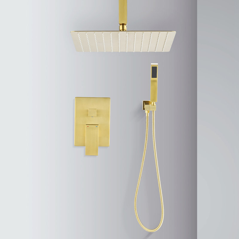 Thermostatic Complete Shower System, Gold