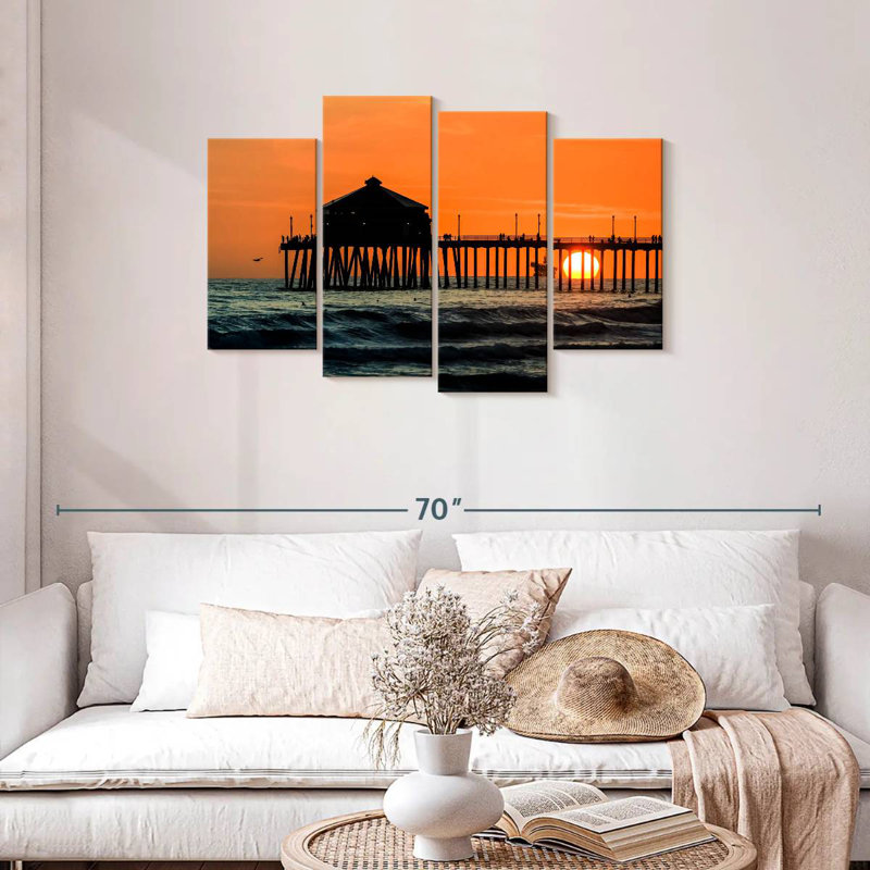 Huntington pier at dusk Aletra, 27"H x 43"W
