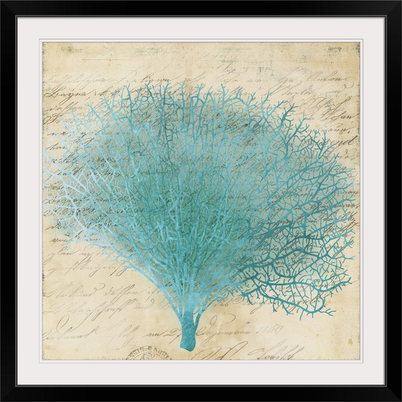 « iii » par pi studio, impression Coral, H 32 po x l 32 po x P 1 po, Cadre noir