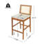 Ensemble de 2 tabourets de bar d'extérieur avec coussin Kirkby