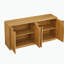 Buffet ondulé moderne de 59 pouces, armoire de rangement à contour incurvé, armoire à 4 portes avec fonction de rangement