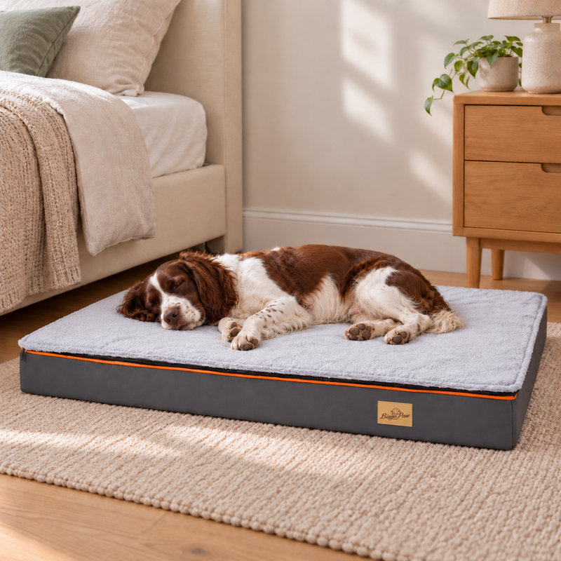 Dog Bed with Removable Washable Cover, 8cm H X 70cm W X 95cm D