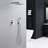 Rain Square Single Handle 1-Spray Shower Faucet 1.8 GPM With High Pressure 12 In. Shower Heads System -116078877