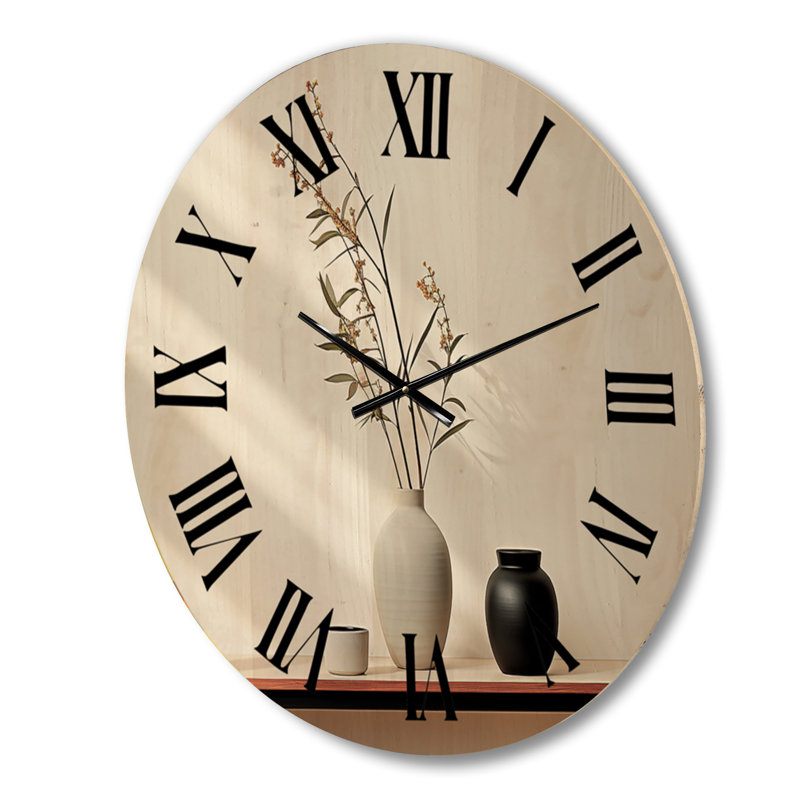 Horloge murale en bois massif Lavrrick, Petit