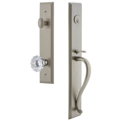 Carré One-Piece Complete Inactive Dummy Handleset with S Grip and Fontainebleau Knob