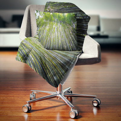 Bamboo forest of Kyoto Japan. - Forest Printed Pillow