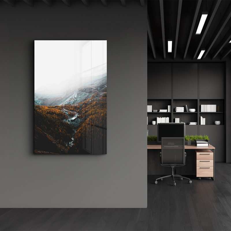 Peinture murale élégante en verre trempé 18,1 po x 28,3 po | 100% verre trempé, épaisseur: 0,16 pouce | Imprimé UV pour des couleurs éclatantes et une durabilité | Parfait pour la décoration intérieure et l'esthétique moderne