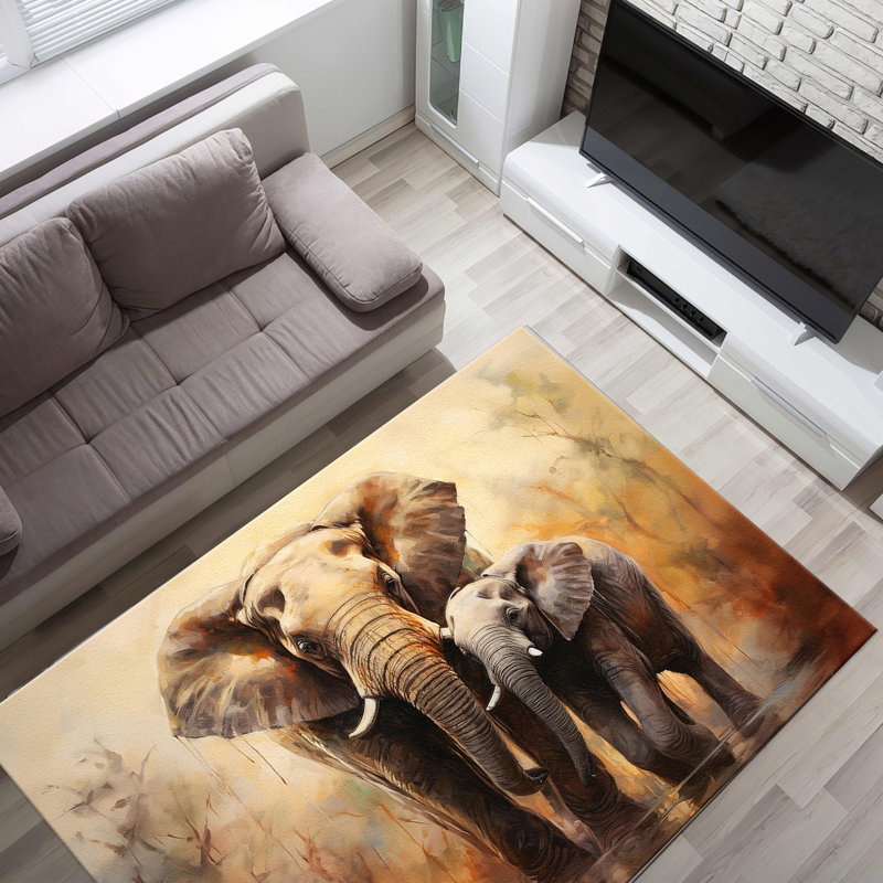 Charming Oriental Inspired Soft Pile Rug with Subtle Floral and Geometric Print Ideal for a Cozy Living Room or Bedroom Decor