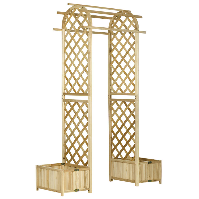 Arche de mariage en bois 7,5 pi Outsunny
