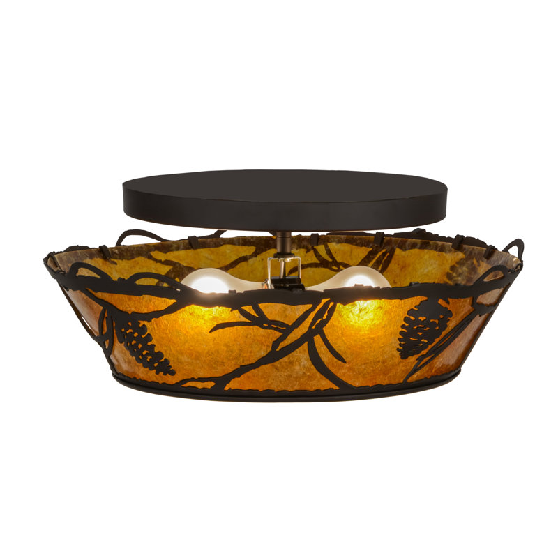 Rustic Lodge 2 - Light Semi Flush Mount
