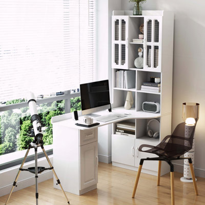 Bureau de coin en L pour bureau à domicile